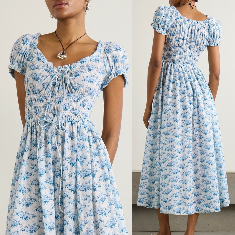 Doen Ashlynn Dress in Bleu Rosier Floral